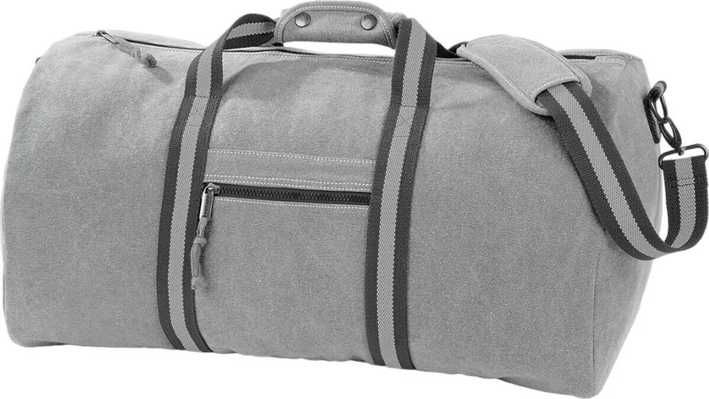 Sac de voyage robuste en toile grise Quadra pour éviter les bagages lourds