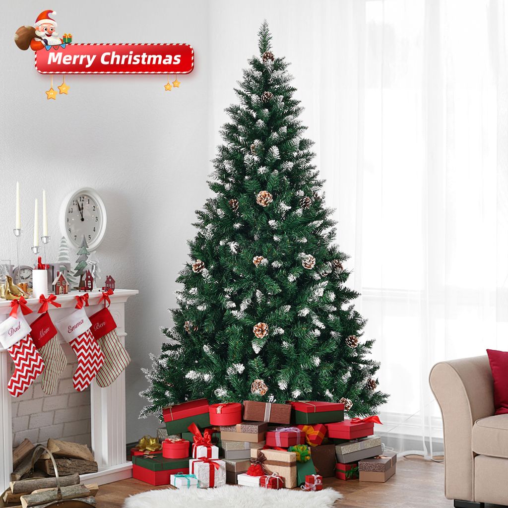 ALIGHTUP Künstlicher Weihnachtsbaum mit Kiefernzapfen und Produktbild 