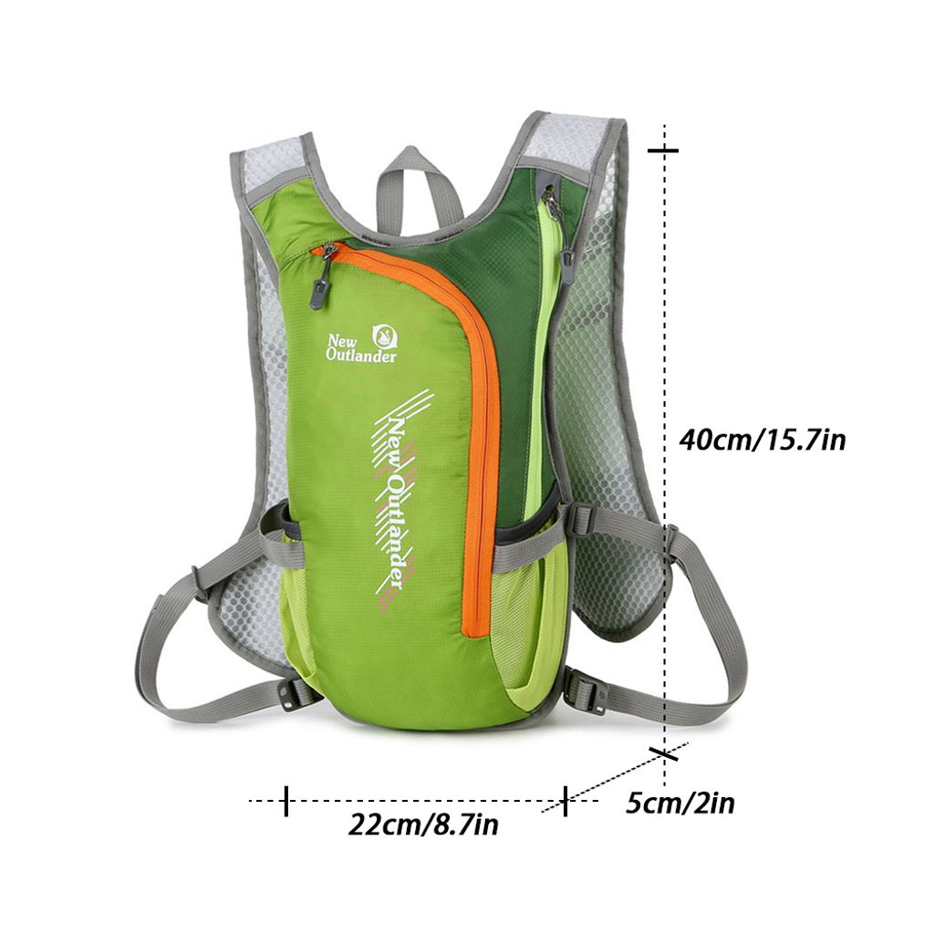 Atmungsaktive Hydration Rucksack Nylon Reflektierende Wasserblase Rucksack für Wandern Laufen Radfahren