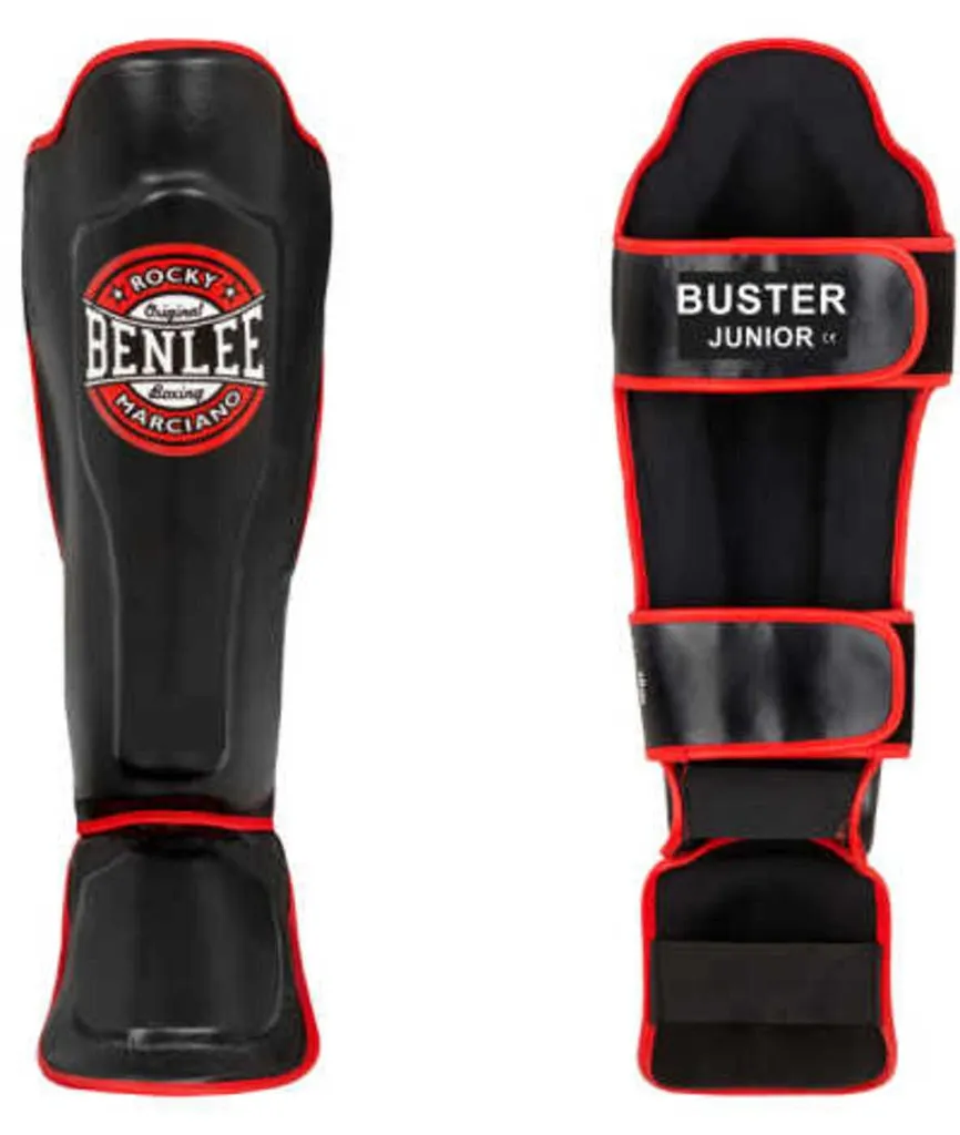 Protège-tibias Boxe Enfant Benlee Buster Junior Noir - Sécurité Combat