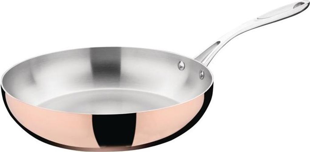 A single frying pan on a white background.