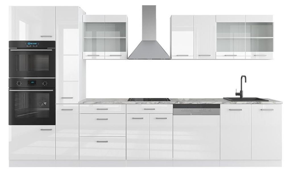 Kuchynský kút Vicco R-Line Biela vysoký lesk/biela 350 cm s Obrázok produktu 