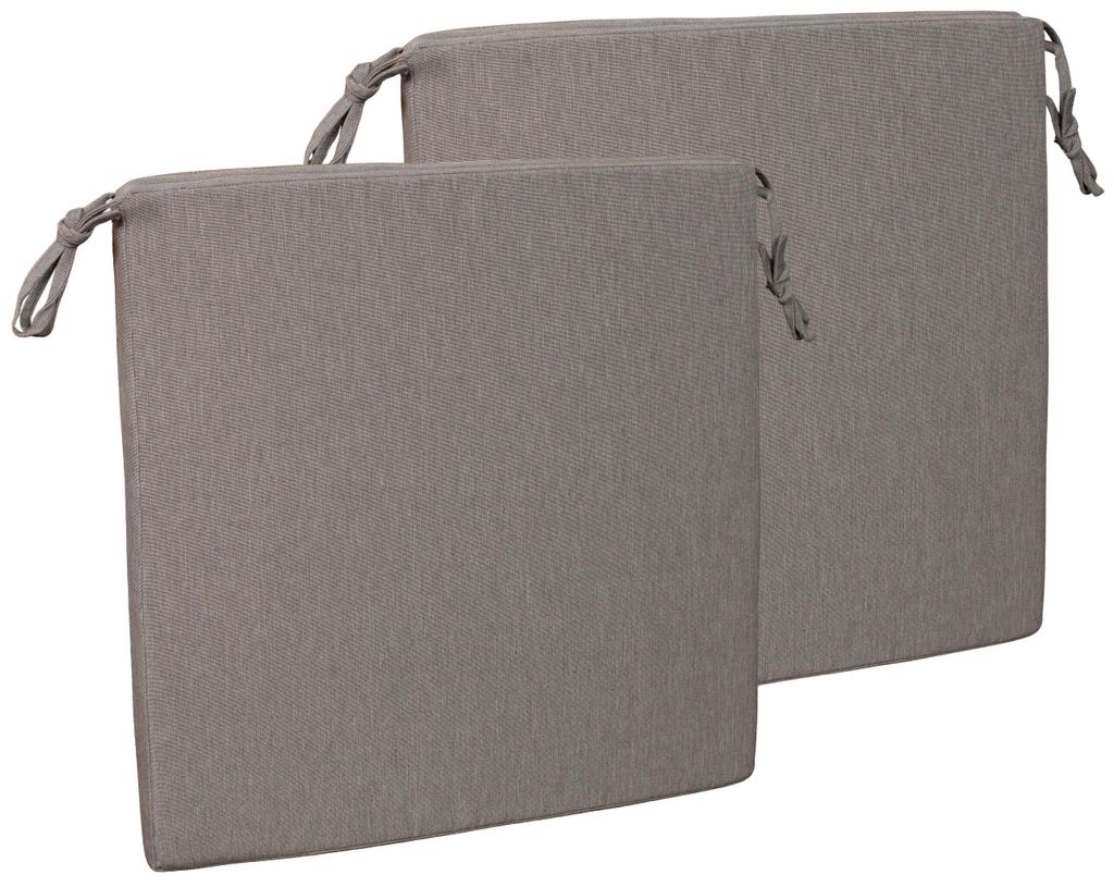Sitzkissen 2er Set uni grey ca. 50 x 50 cm