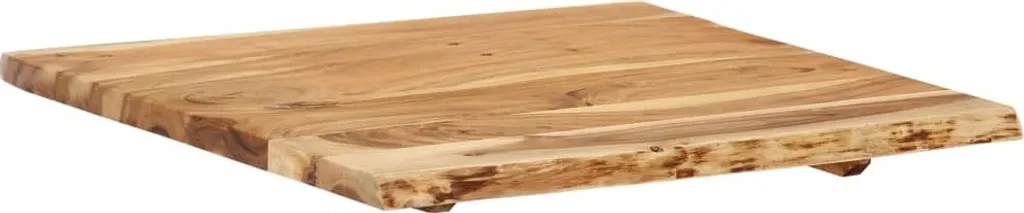 Plateau de lavabo bois acacia massif durable et résistant 58x52x2,5 cm - 12