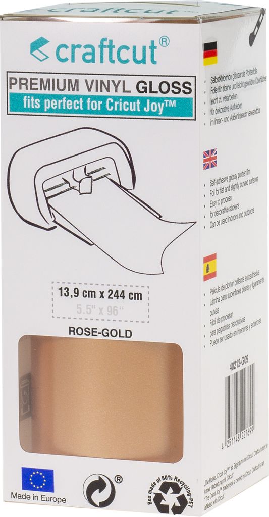 craftcut Premium Plotterfolie glänzend G09 ROSE-GOLD 13,9 x 244 cm