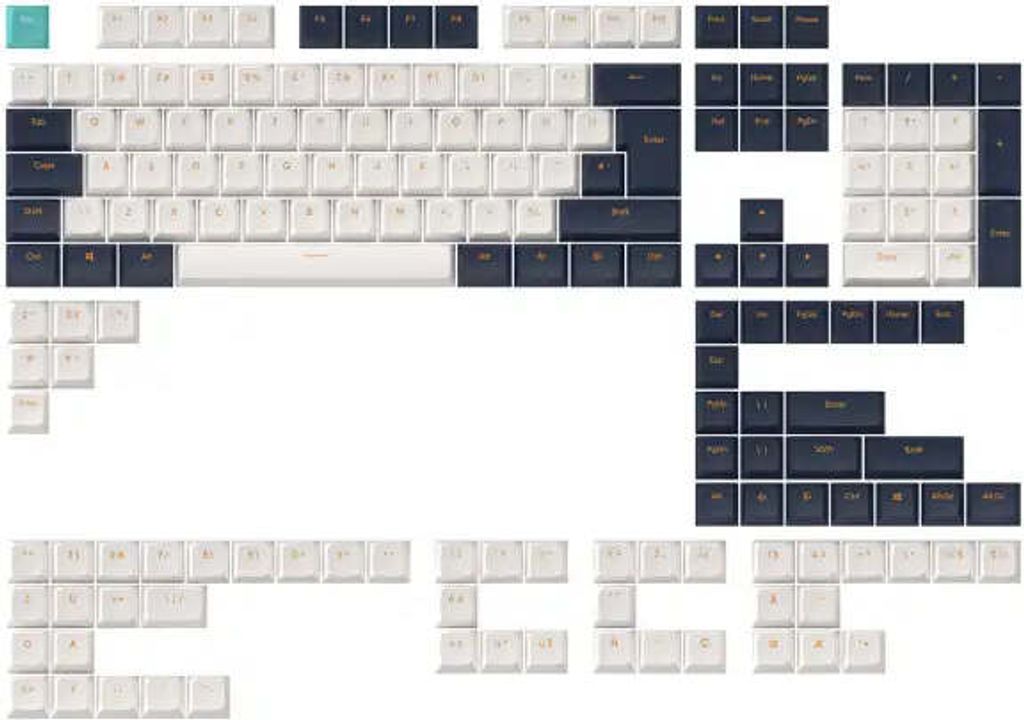 Mechanische Tastaturkappen von Dark Project Marineblau ANSI und ISO