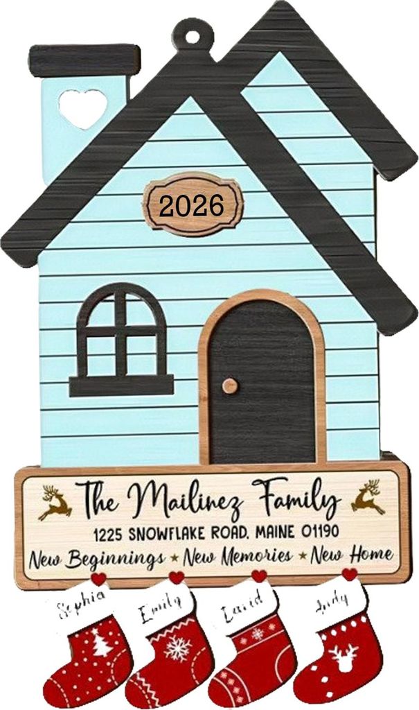 Einweihungsgeschenke für ein neues Haus, hängendes Holzornament für das neue Zuhause, Geschenk für die ersten Hausbesitzer, für Frauen und Paare