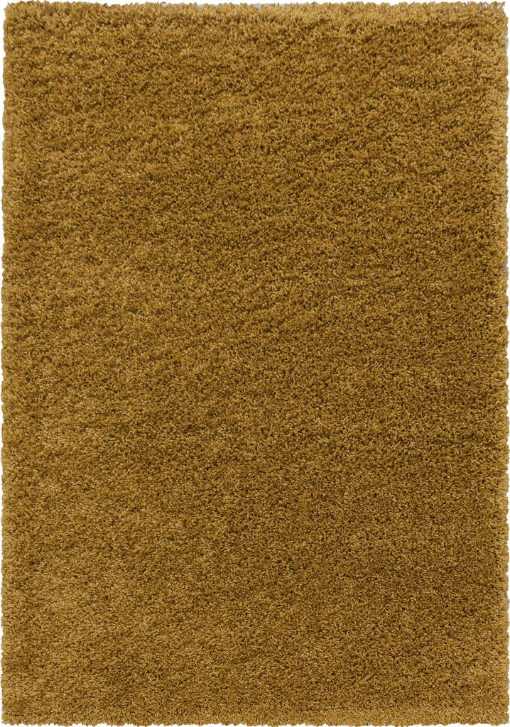 Hochflor Shaggy Uni Weich Flauschig Waschbar Strapazierfähig | Gold 160x230 cm Wohnzimmer Schlafzimmer Schnelltrocknend | SPREE – Kadima Design