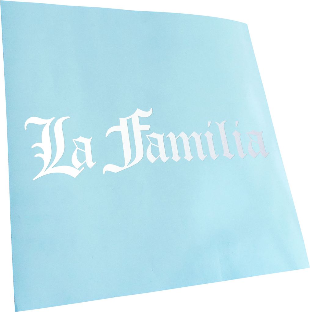 Kiwistar - Autoaufkleber - gold - 40 x 12 cm - La Familia - Heckscheibenaufkleber - Aufkleber für Auto Kfz Fahrrad, LKW, Truck Mofa