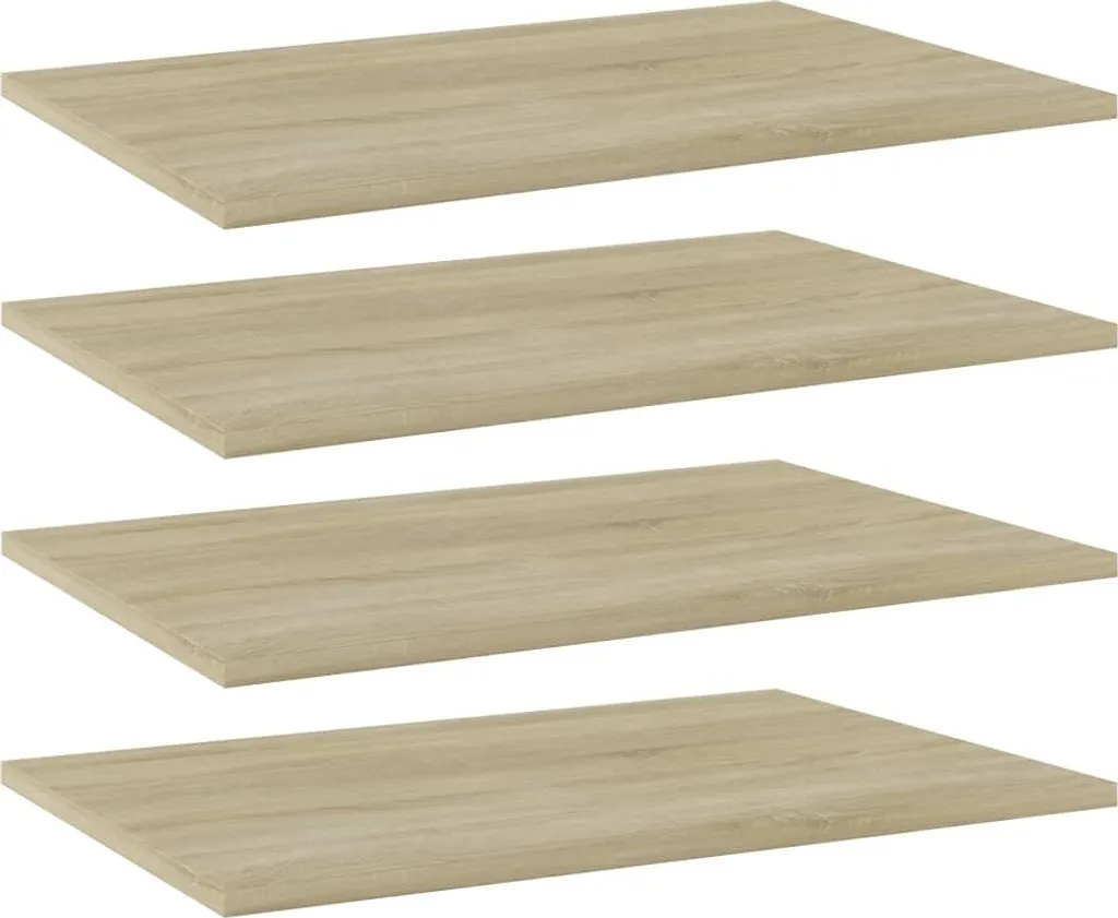 Tablettes pour étagère chêne Sonoma 60x40x1,5 cm - Lot de 4 planches bois