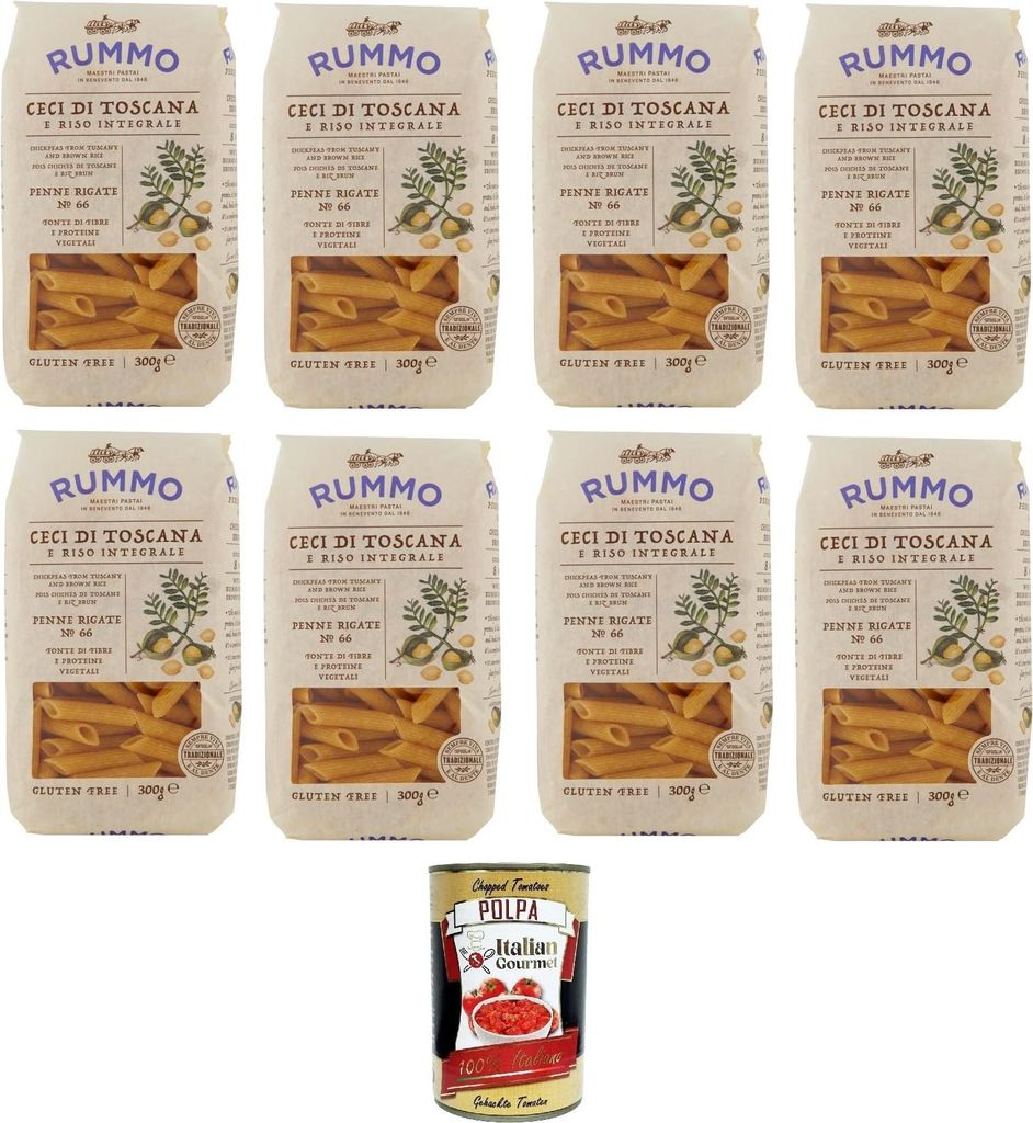 Rummo Penne Rigate N°66 Glutenfreie Pasta mit toskanischen Produktbild 