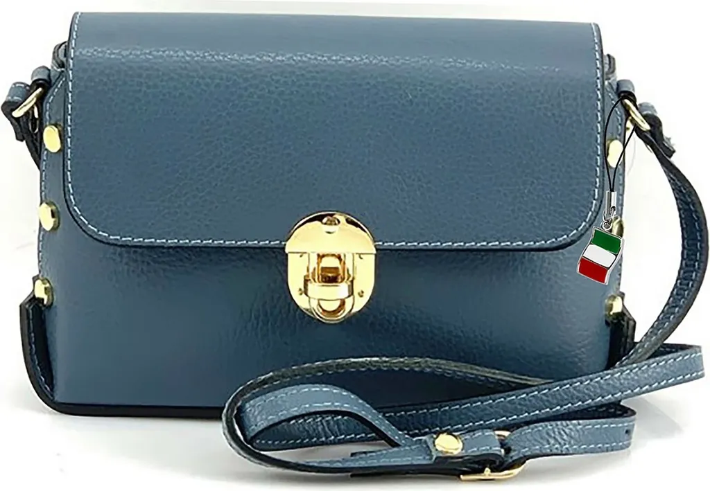 Sac à bandoulière en cuir turquoise idéal pour le quotidien et sorties