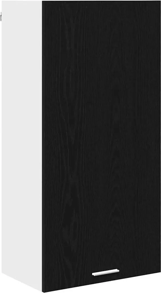 SYFAX™ Armadio pensile con porta Rovere Nero e Bianco 50 x 31 x 100 cm