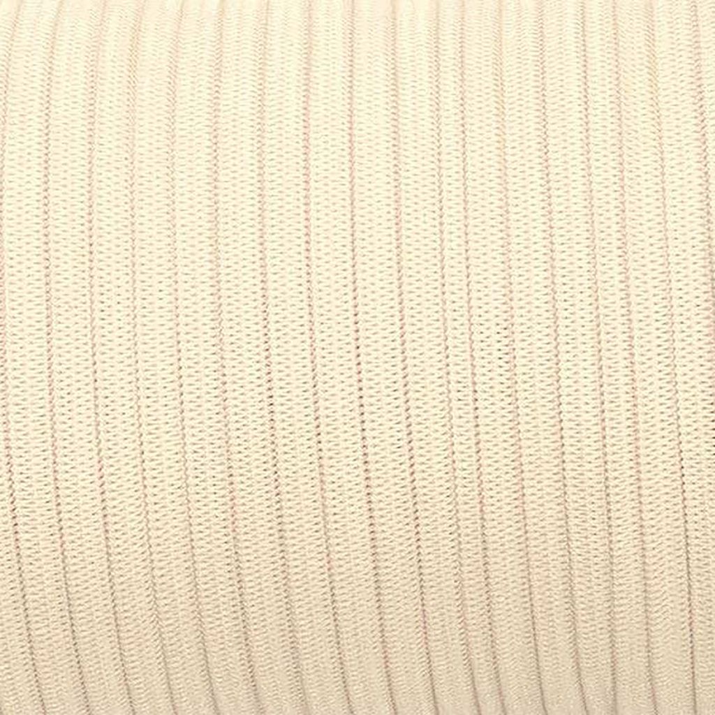 100m Gummiband Gummilitze 7mm flach gestrickt Stretch Elastisch in 19 Farben, Gurtband:122 creme