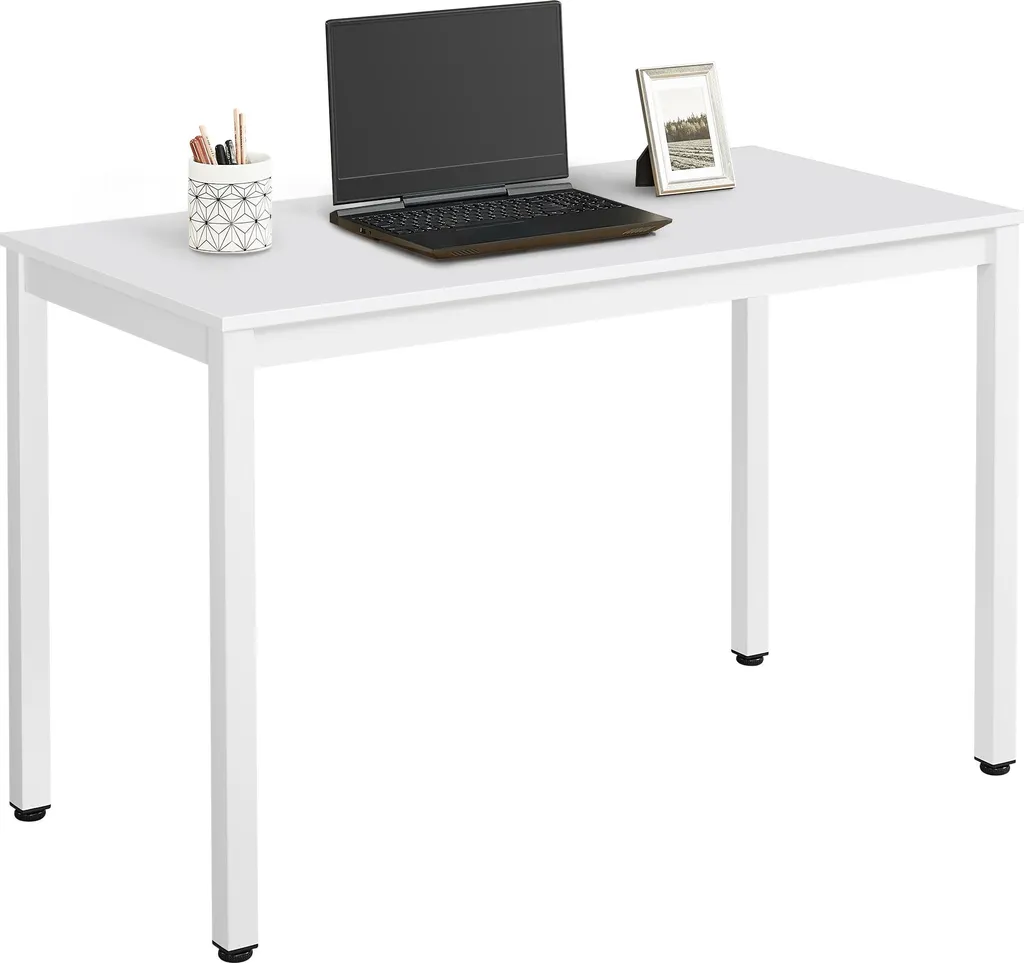 Table de cuisine bois et métal noir 120 cm, style scandinave moderne