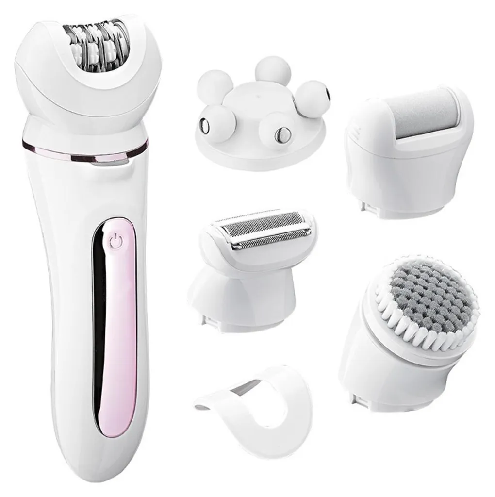Épilateur sans fil rose pour corps et visage idéal pour le voyage