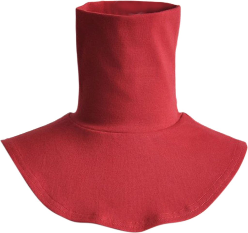 Halswickel, Rollkragenpullover, einfarbig, einfacher Uni-Fake-Kragen für den Winter, Rot