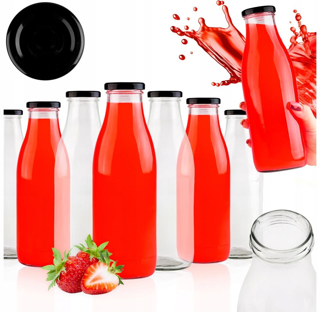 SuperButelki - Zestaw 50x Butelka szklana SOK 750 ml z Zdjęcie produktu 