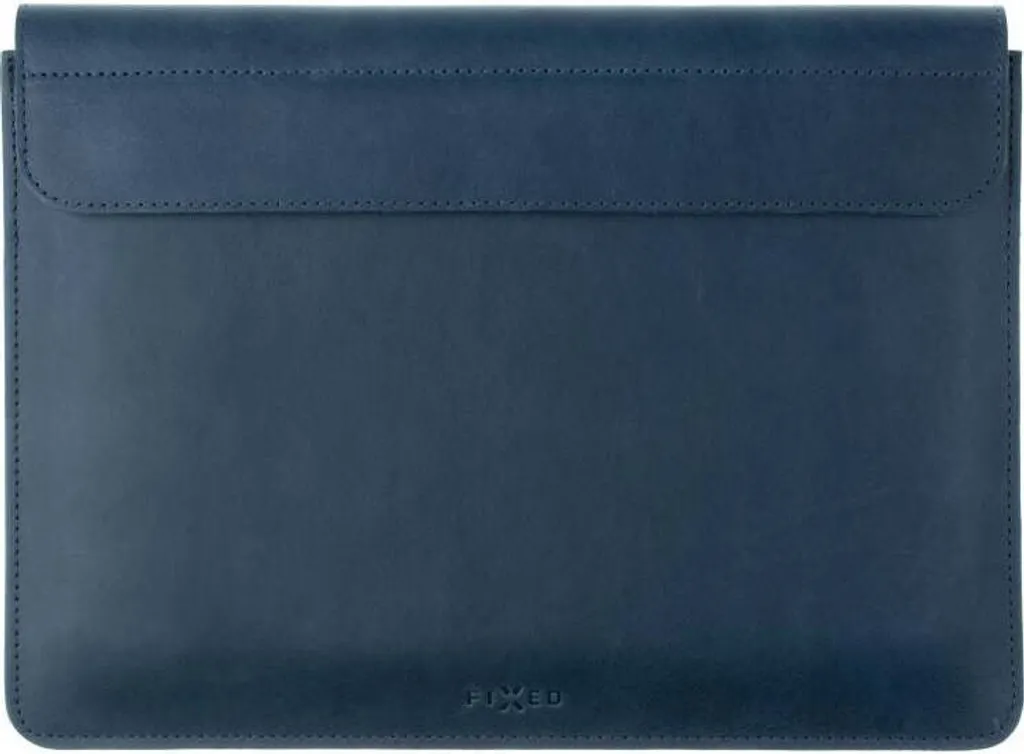 Protection MacBook Air 15.3 M4/M3/M2 en cuir véritable bleu Oxford
