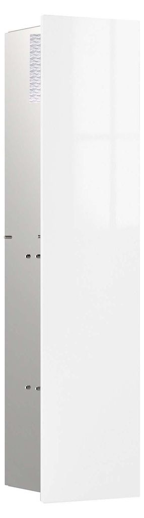 emco asis pure WC-Modul, Unterputzmontage, Türanschlag rechts, durchgehende Glasfront, 730x170mm, mit Reserverollenfach, 975527411