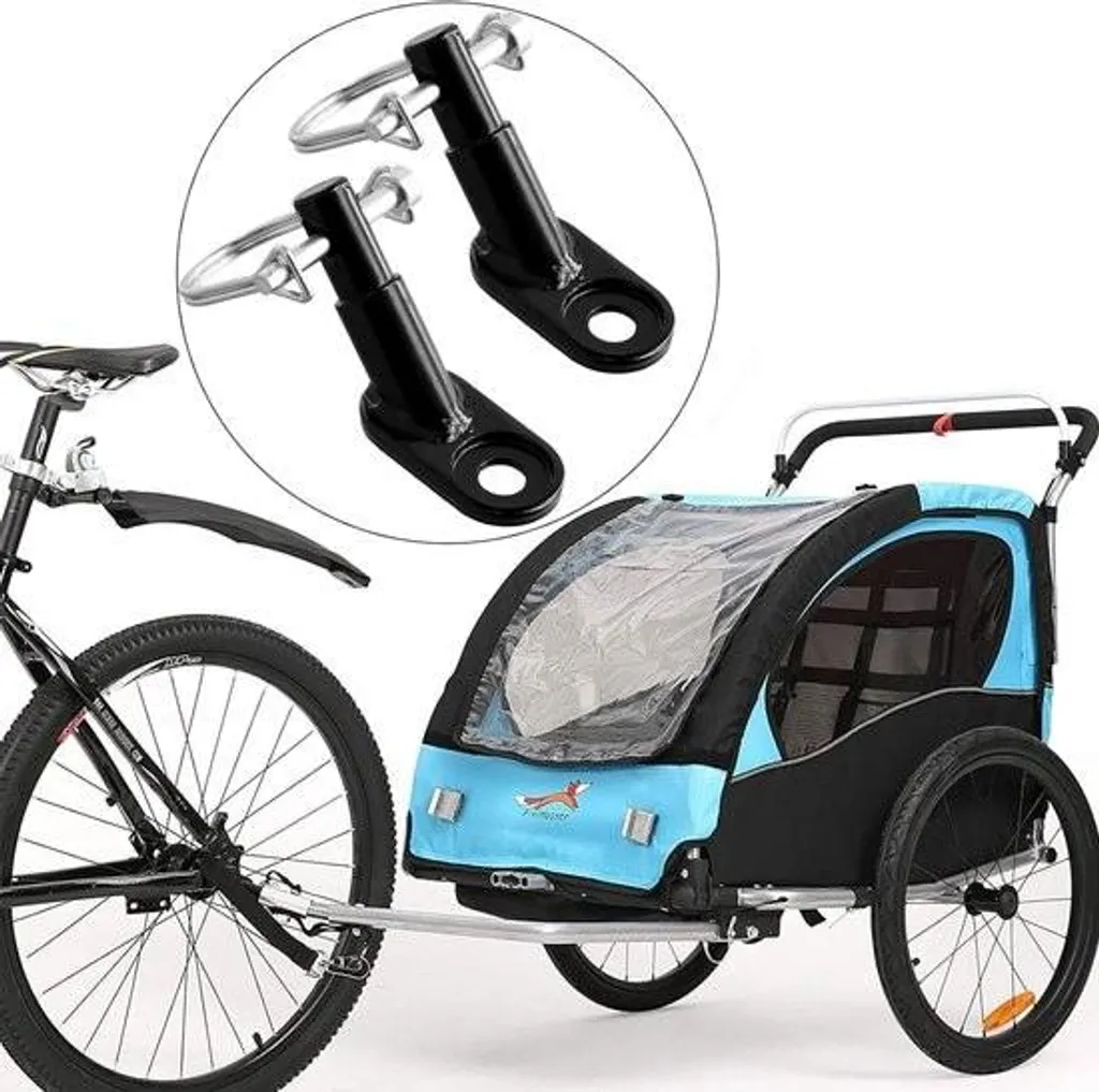 Attache remorque vélo avec goupille de sécurité - Acier haute densité 2x