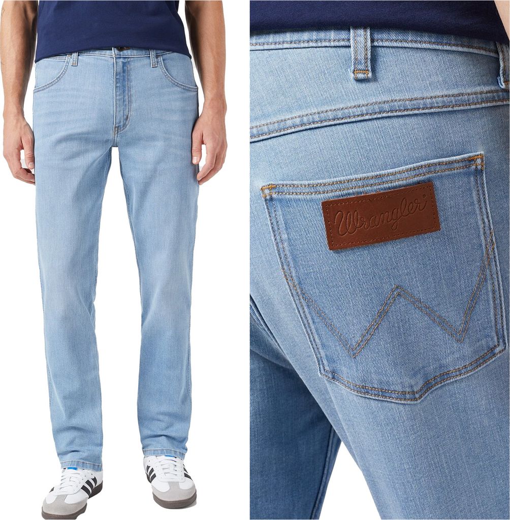 WRANGLER, Herren Jeanshosen, Straight fit, REGULAR FIT, W33 L34, Blau, Jeans, baggyjeans, buggy