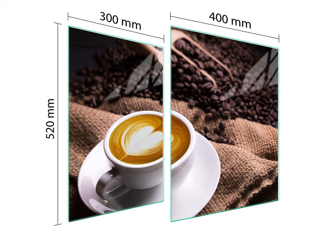 Glasschutzplatte Für Herd 70X52 Kaffee