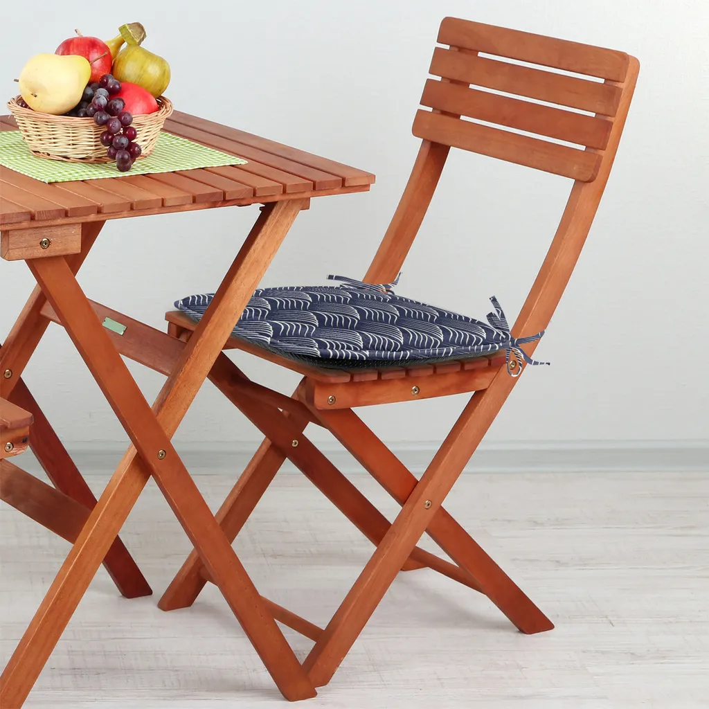 Cuscini Sedie Antimacchia ABAKUHAUS: Pack 12 Onde Blu 40cm - 2