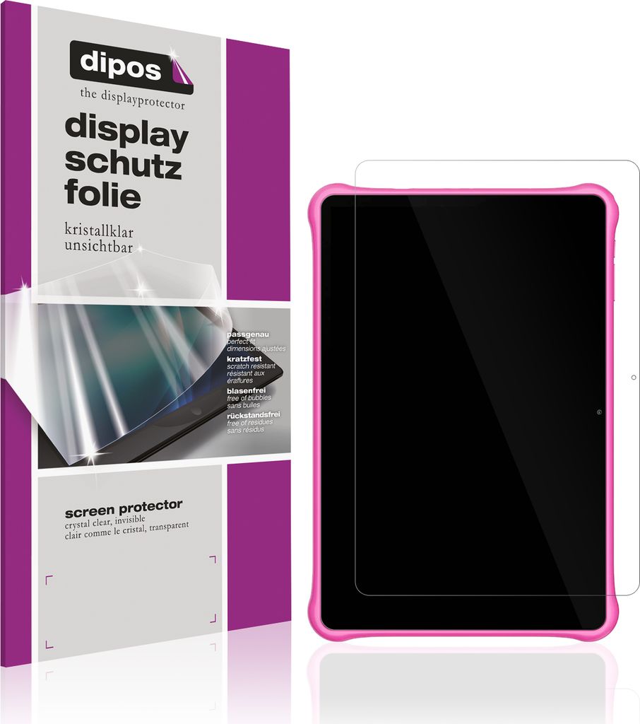2x Schutzfolie für Blackview Tab30 Kids Tablet klar Displayschutzfolie Folie Display Schutz dipos