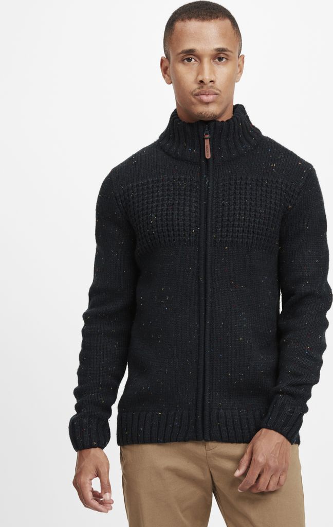 Cardigan Fin Pour Homme Indicode - Mélange Coton/polyester, Col Montant, Style Décontracté Chic