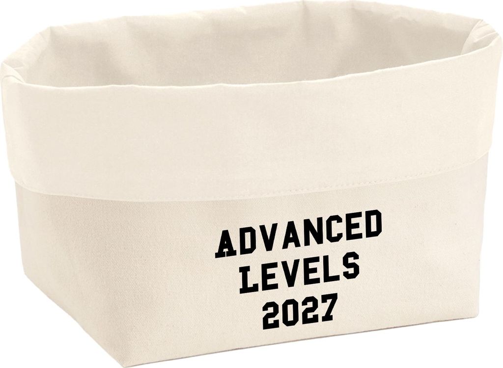 Huuraa Organizer Advanced Levels 2027 Abschluss Großbritannien 8 Liter Large Canvas Baumwolle Utensilo Geschenkidee