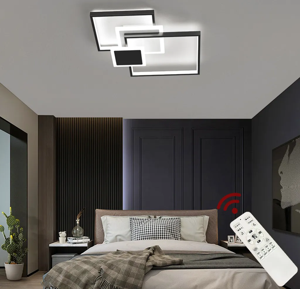 Plafonnier LED Salon et Chambre 45cm Éclairage Variable avec Télécommande - 6