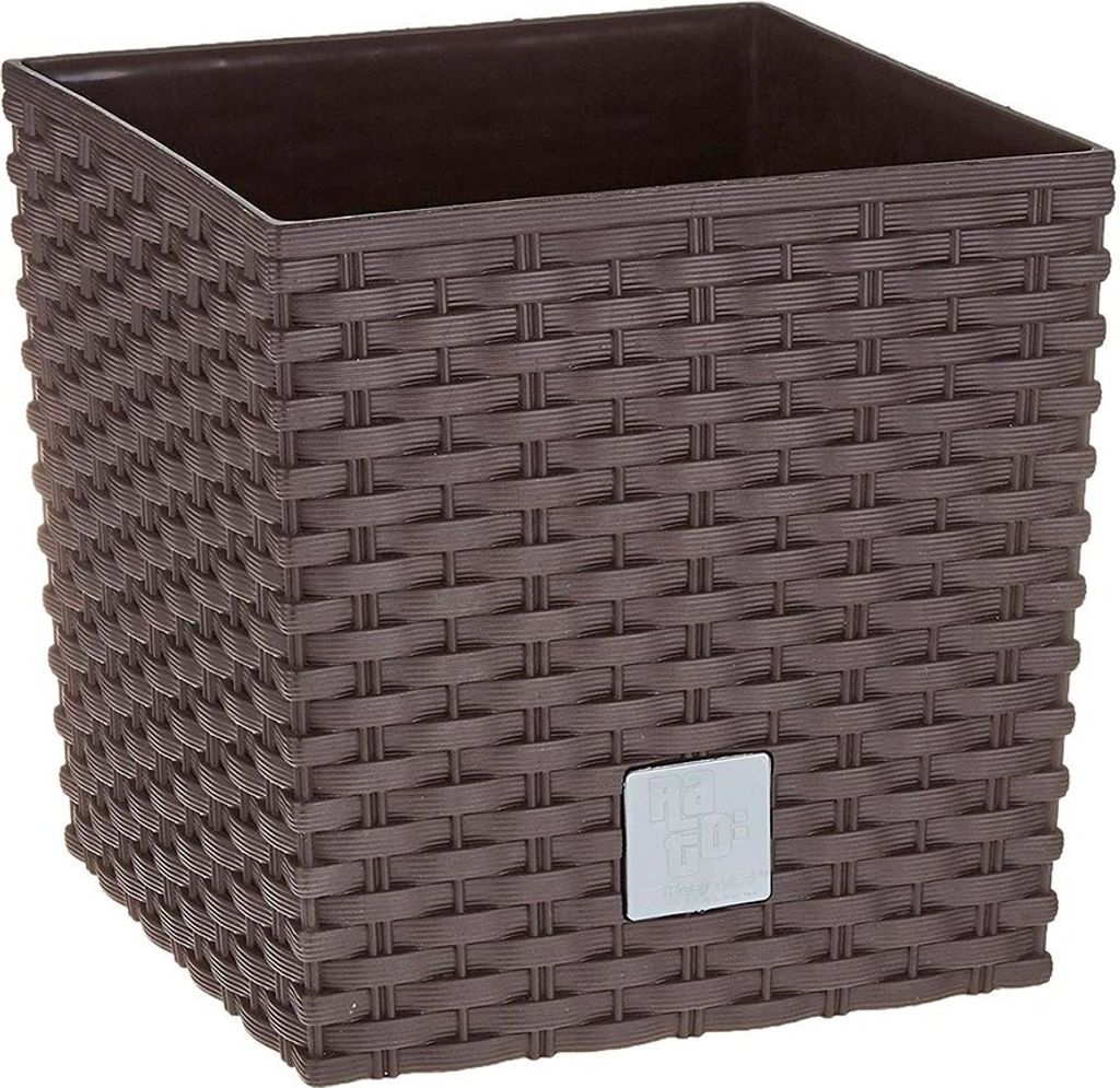 Květináč RATO LOW s vkladem 22,3 cm - barva: umbra Immagine del prodotto 