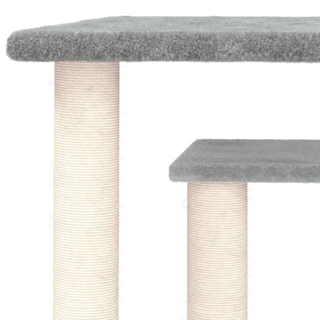 vidaXL Arbre à chat avec plates-formes Gris clair 50 cm pour petit chat - 5