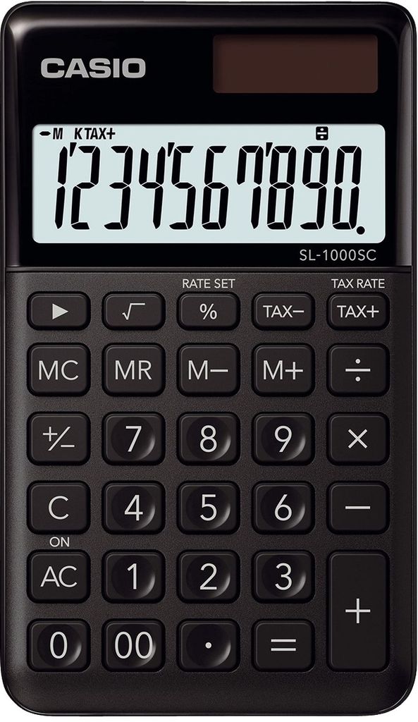 Casio SL-1000SC-BK, Kieszeń, Podstawowy kalkulator, 10 Zdjęcie produktu 
