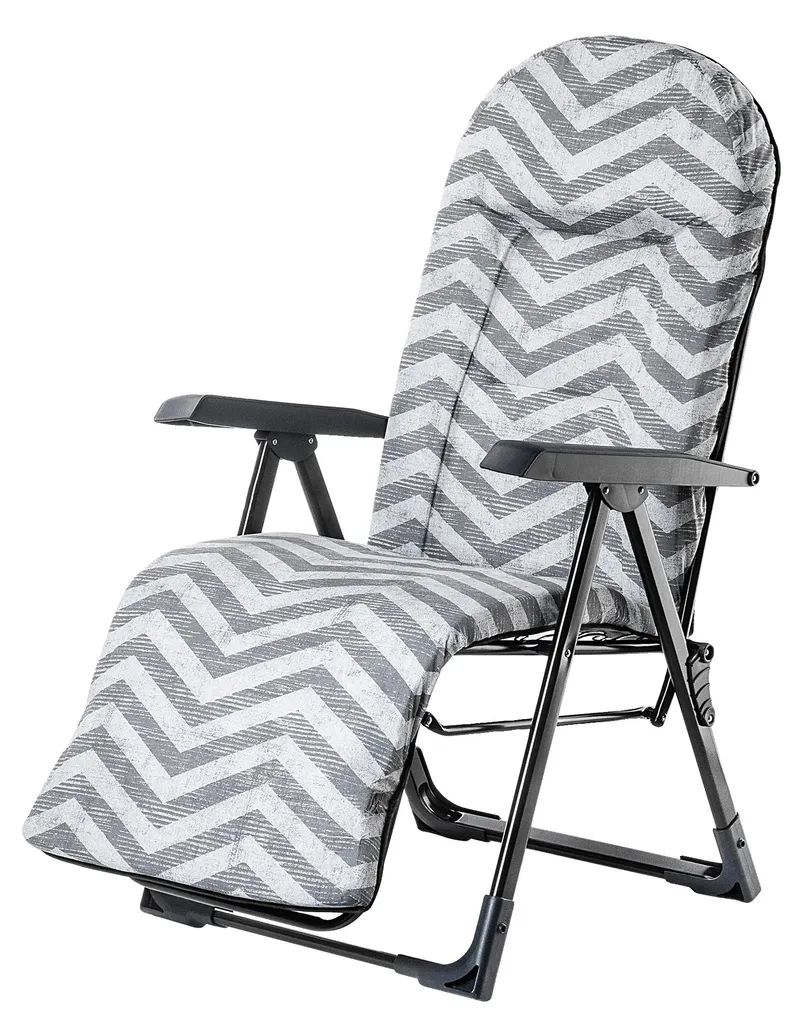 Fauteuil de jardin pliable et léger bleu pour balcon et terrasse 95cm