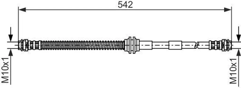 Flexible de frein renforcé Bosch 1987476325 compatible OE 7L0611701C