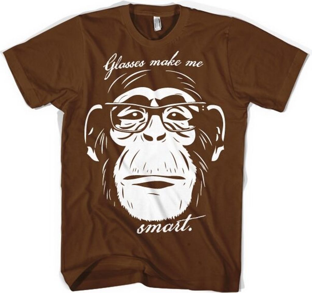 Glasses Makes Me Smart T-Shirt - XX-Large - Brown
