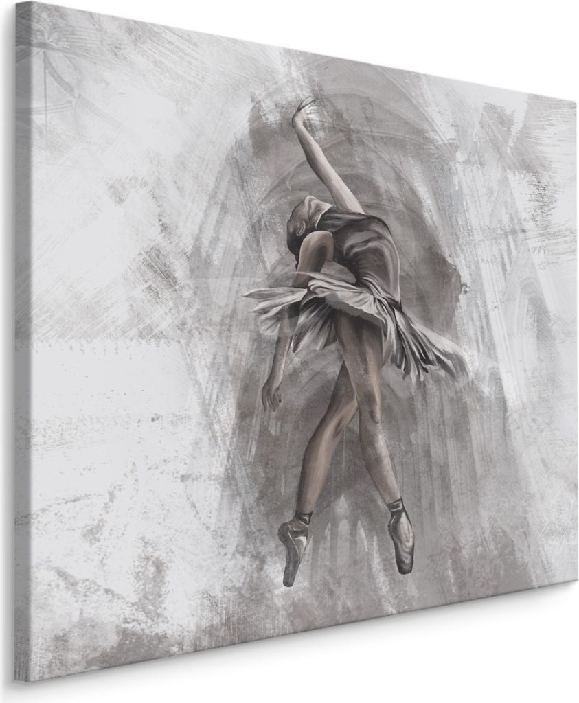 Muralo CANVAS Leinwand Bilder BALLERINA Ballett Malerei Kunst Tanz Beton Abstraktion Br. 50 cm x Hö. 50 cm
