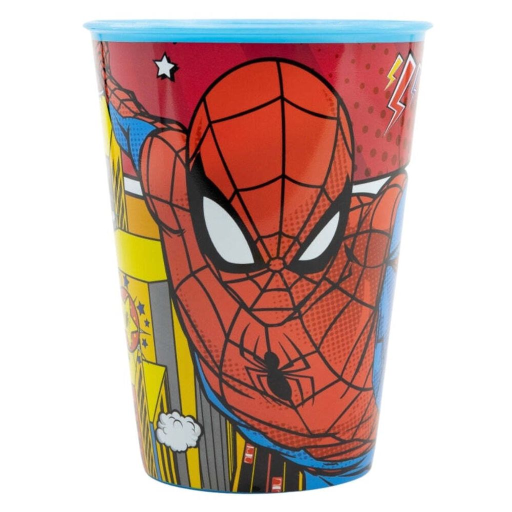 STOR Marvel Spiderman Kinderbecher 260 ml, BPA-freier Kunststoff, leicht zu waschen und wiederverwendbar