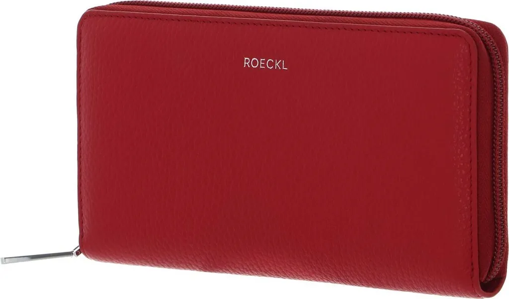 Portefeuille Femme ROECKL Bea Rouge : Organisateur de Cartes en Cuir Chic