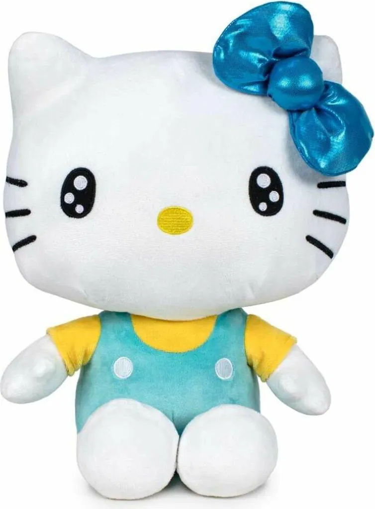 Peluche Hello Kitty 50 ans - Texture Douce et Finition Or 32 cm