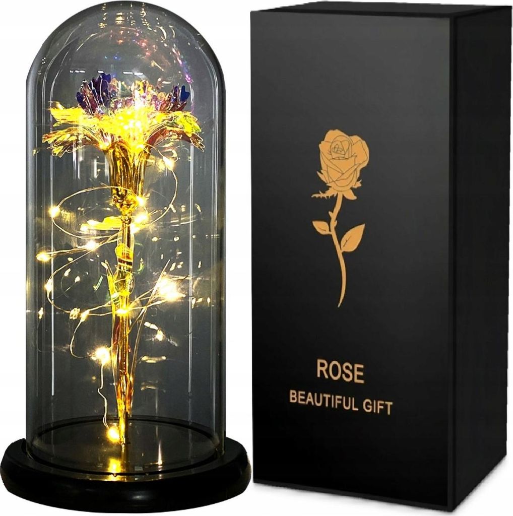 Eternal Rose Glødende Buket Gave LED Lampe Glasrør