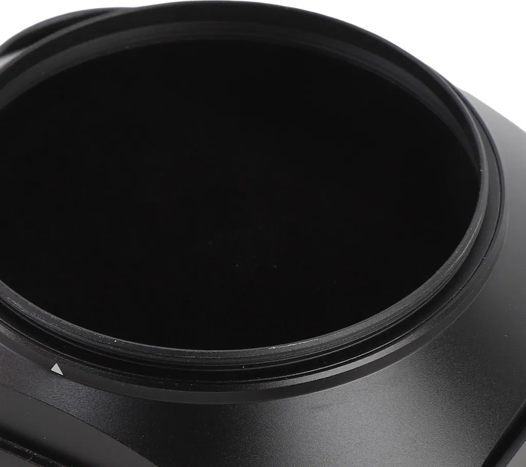 Pare-soleil 58mm en alliage d'aluminium CNC noir avec capuchon de protection