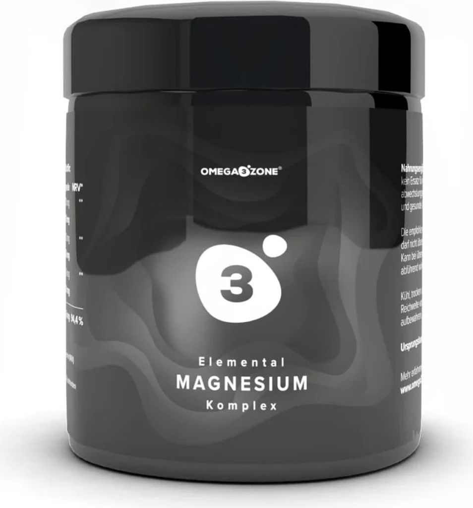 omega3zone Magnesium Komplex aus Bisglycinat, Taurat und Produktbild 