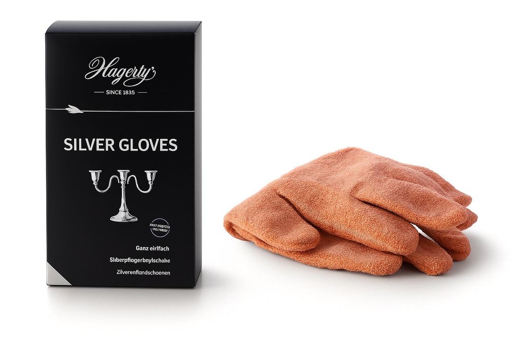 Hagerty Silver Gloves – 1 Paar Silber Polierhandschuhe mit Anlaufschutz für Silber & Versilbertes