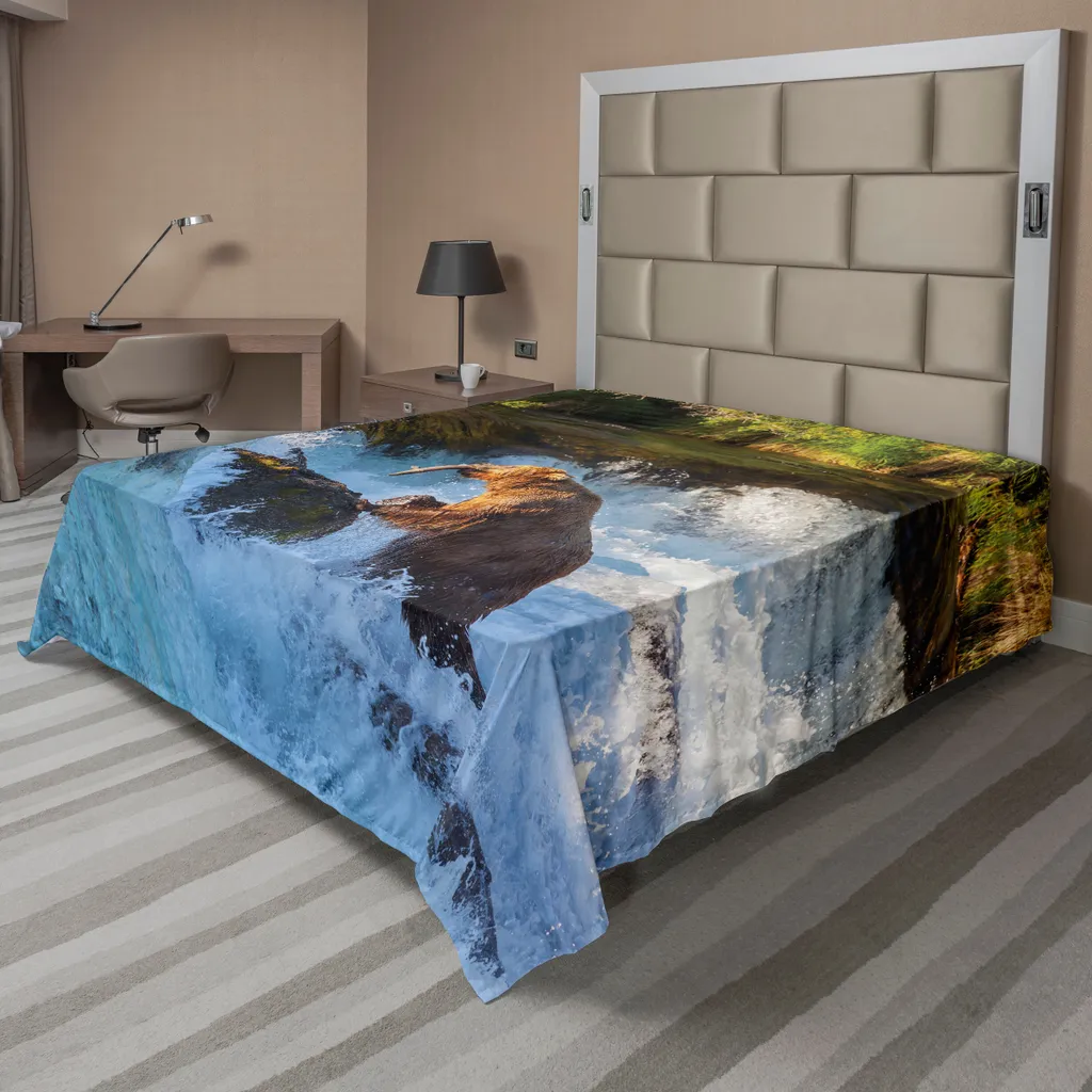 Drap de lit doux en microfibre brossée motif Alaska Multicolore