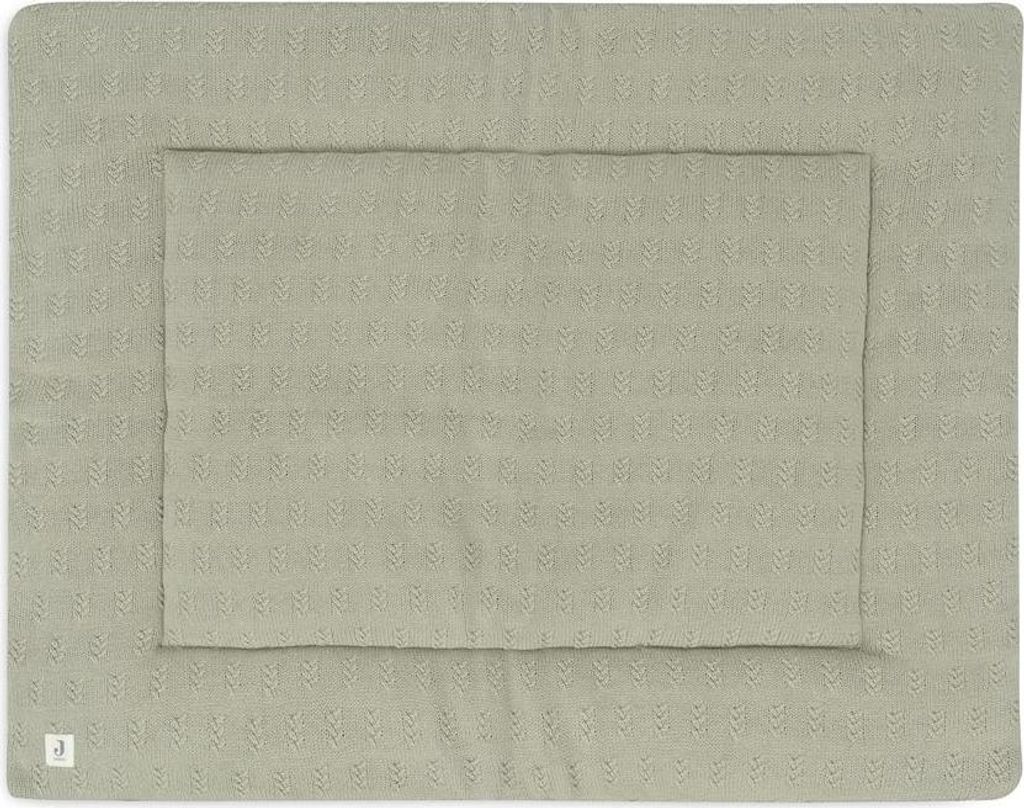 Jollein Grain Knit Laufstallteppich - 75 x 95 cm - Olive Green