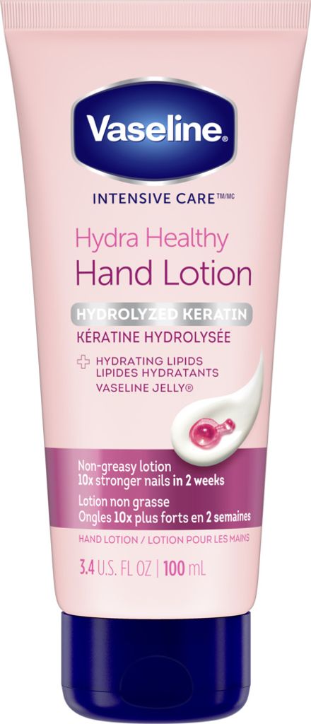 Vaseline | Intensive Care 100ml - Handcreme, mit Keratin, Feuchtigkeitsspendend, Starke Nägel, Weiche Hände