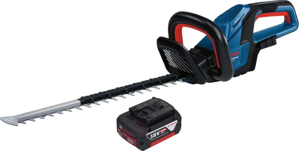 Bosch GHE 18V-50 Professional Akku Heckenschere 18 V 50 cm Brushless + 1x Akku 5,0 Ah - ohne Ladegerät